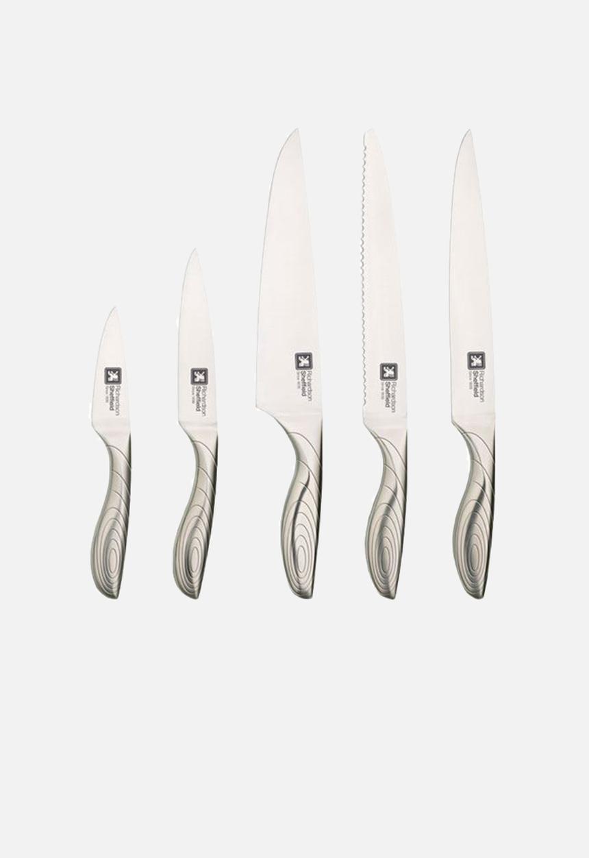 Amefa - Forme knife block 5 piece set - stainless steel