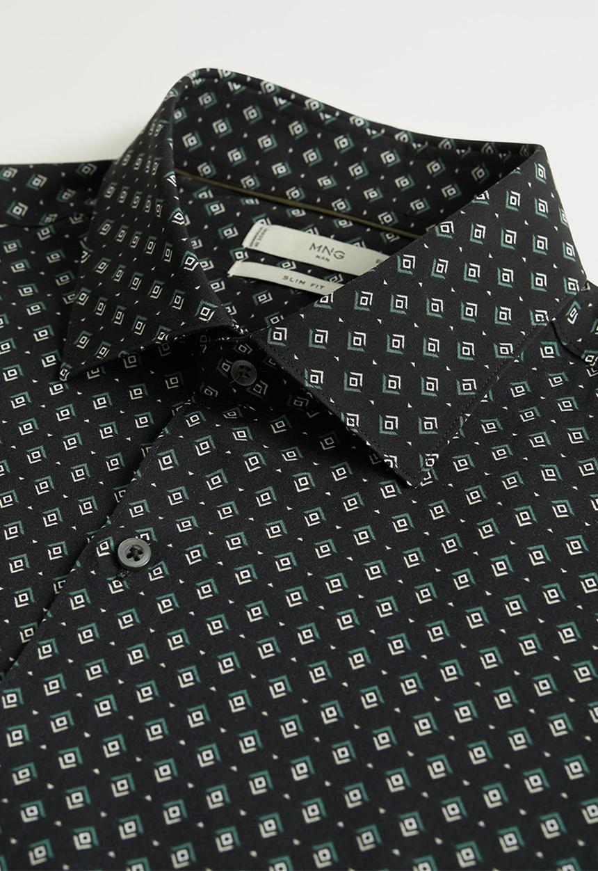 MANGO - Trace shirt - black