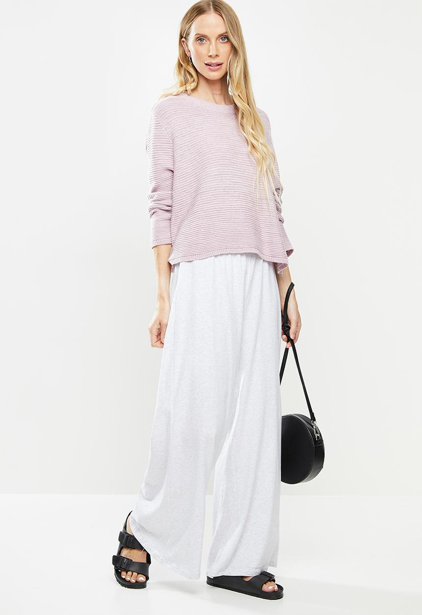 Cotton On - Wide leg lounge track pant - grey