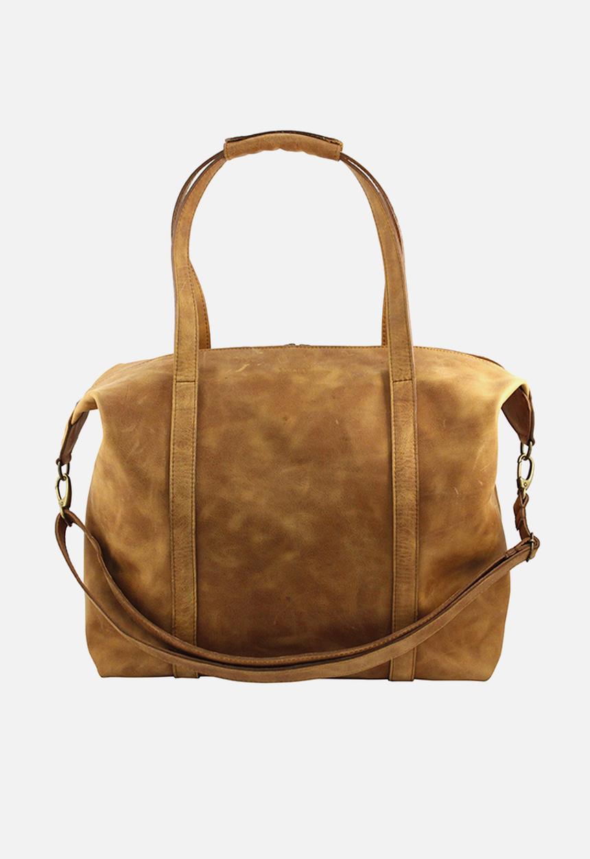 Escape Society - Full grain leather nomadic weekender - tan
