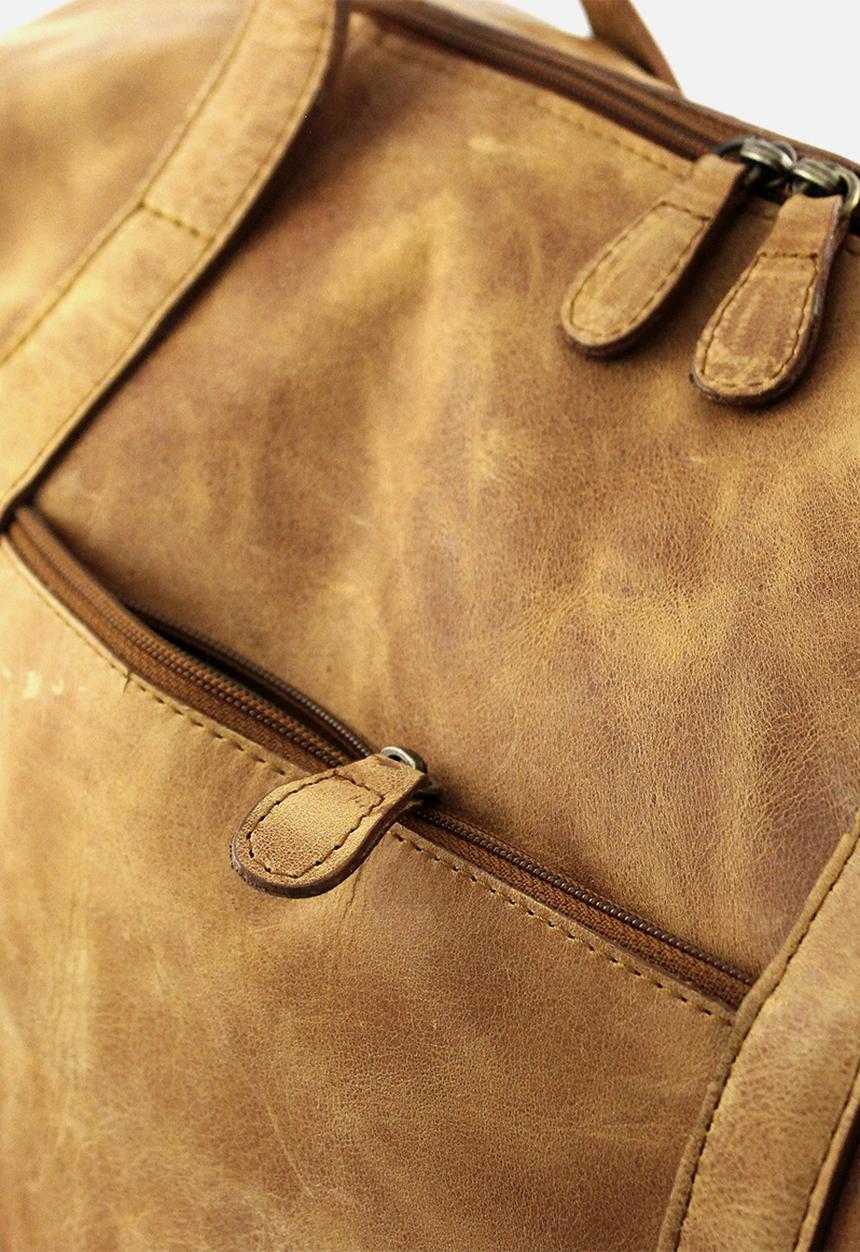 Escape Society - Full grain leather nomadic weekender - tan