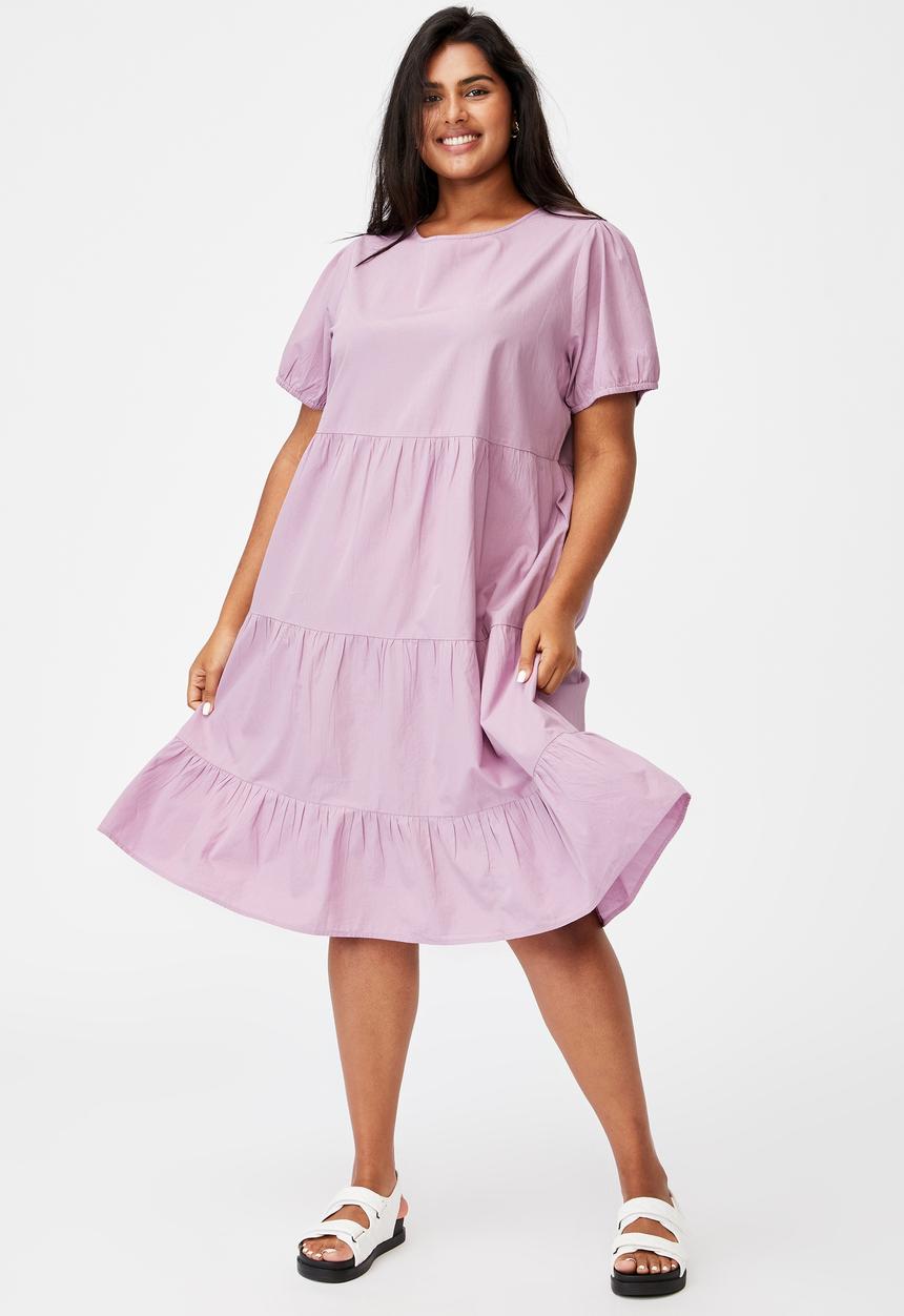 Cotton On - Curve woven tammy midaxi dress - soft mauve