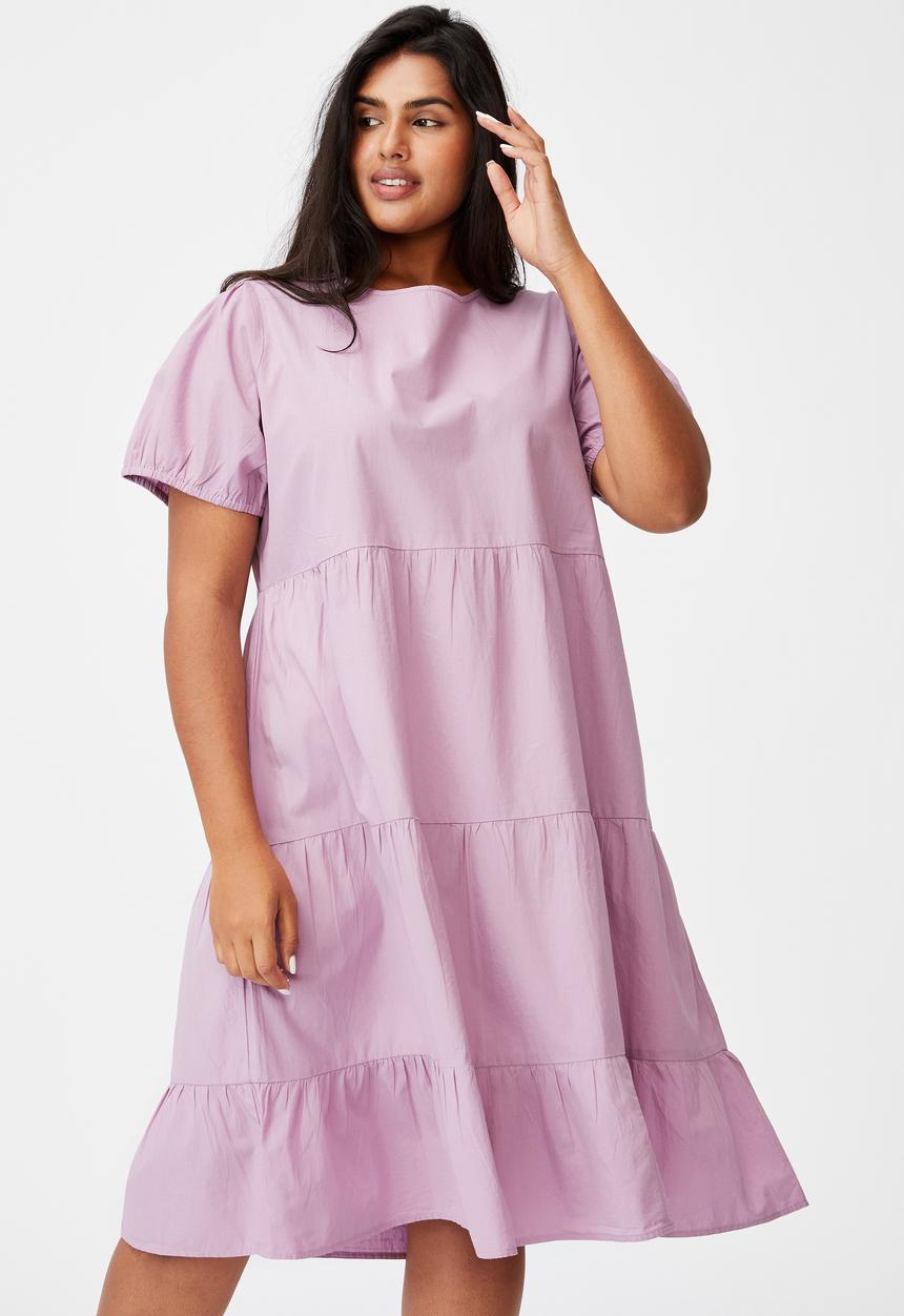 Cotton On - Curve woven tammy midaxi dress - soft mauve