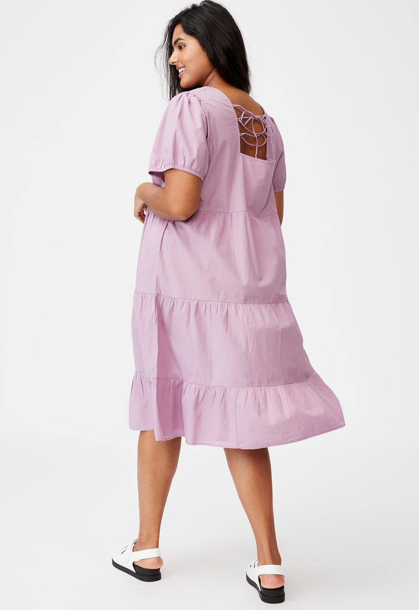 Cotton On - Curve woven tammy midaxi dress - soft mauve