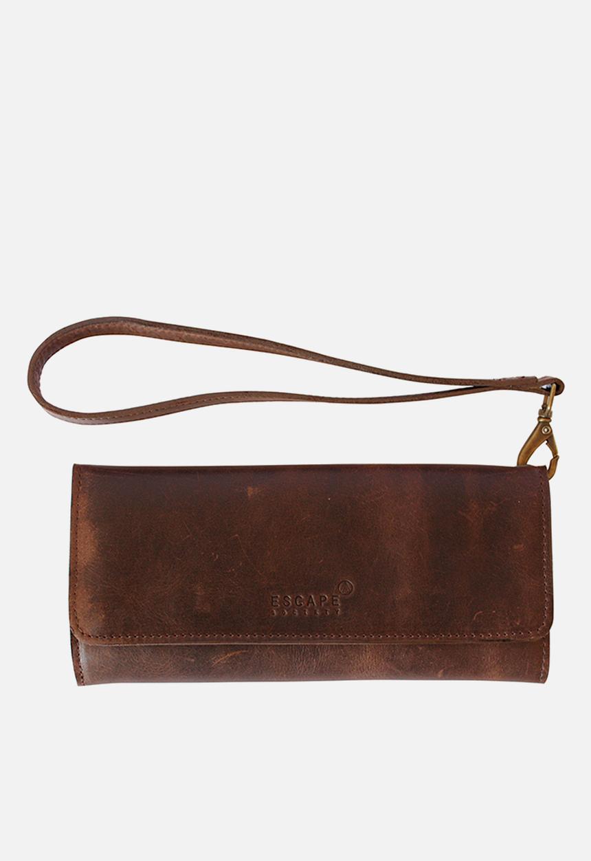 Escape Society - Conquest travel wallet - dark brown