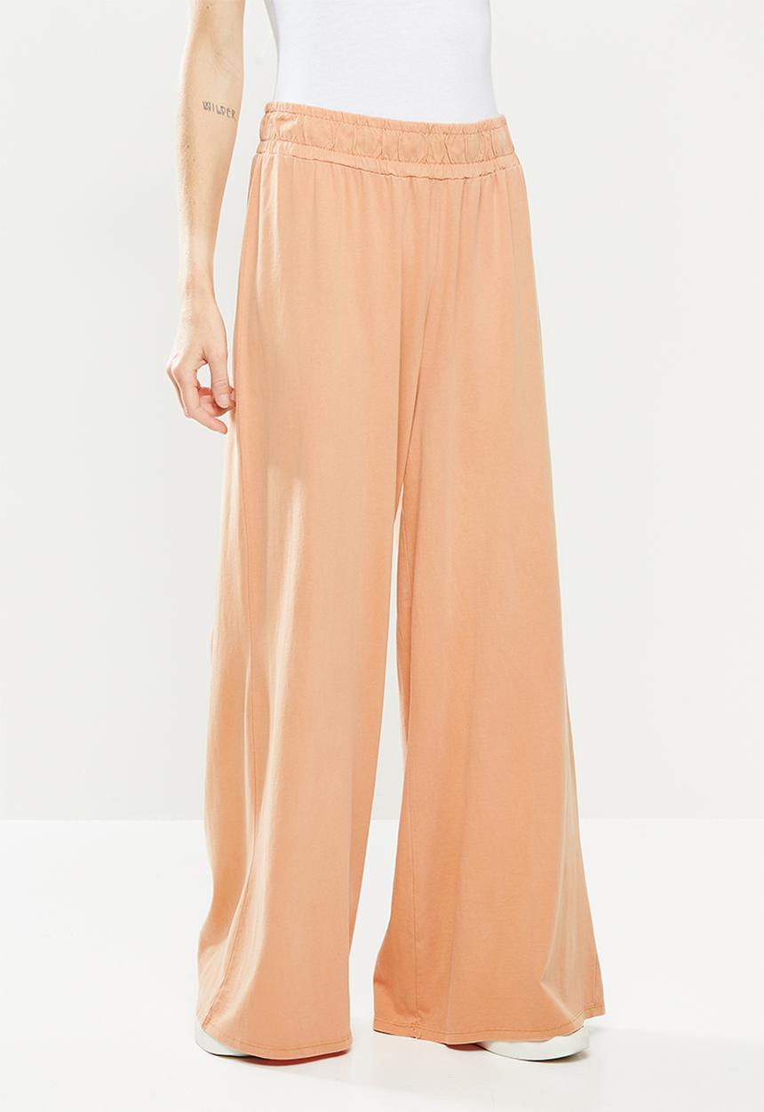 Cotton On - Wide leg lounge track pant - rust
