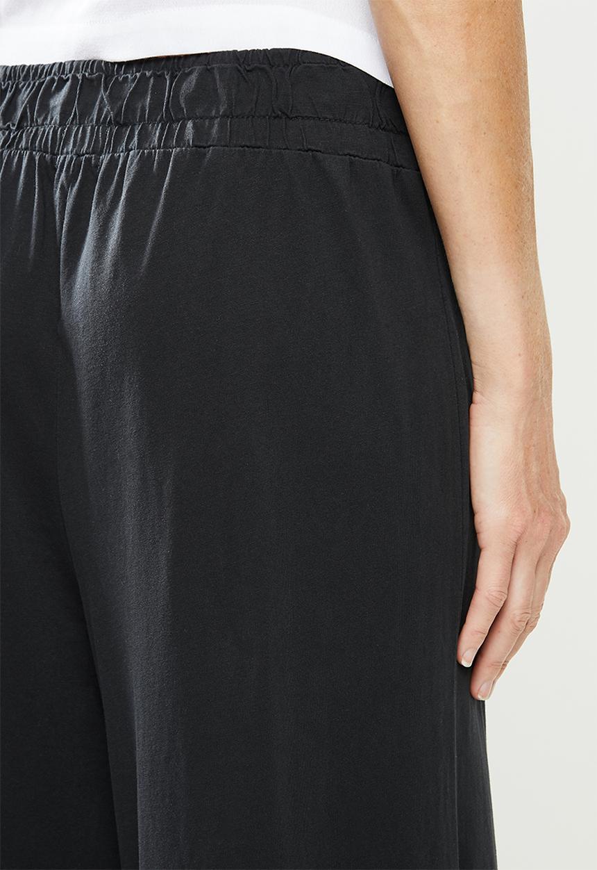 Cotton On - Wide leg lounge track pant - black