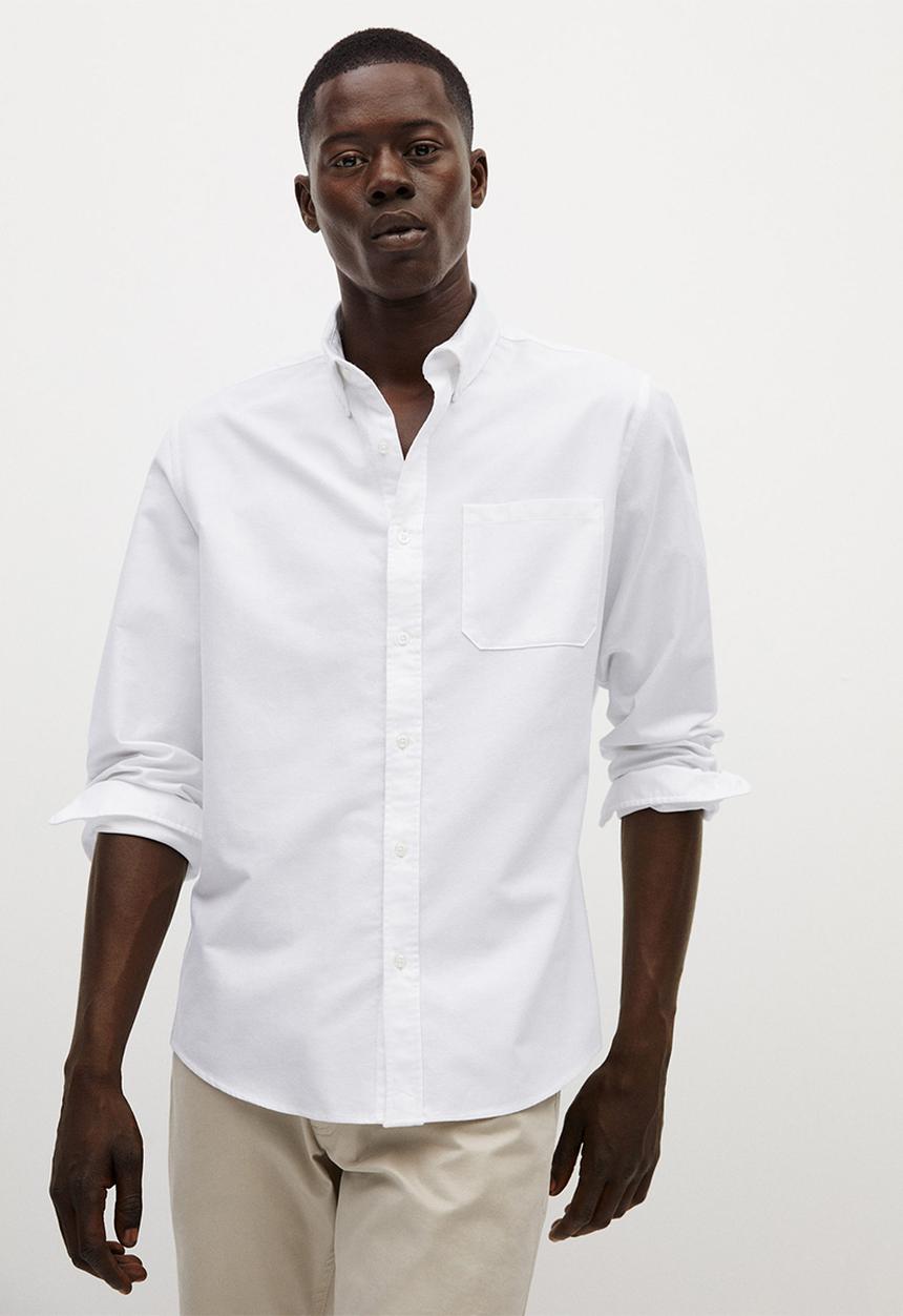 MANGO - Oxford shirt - white
