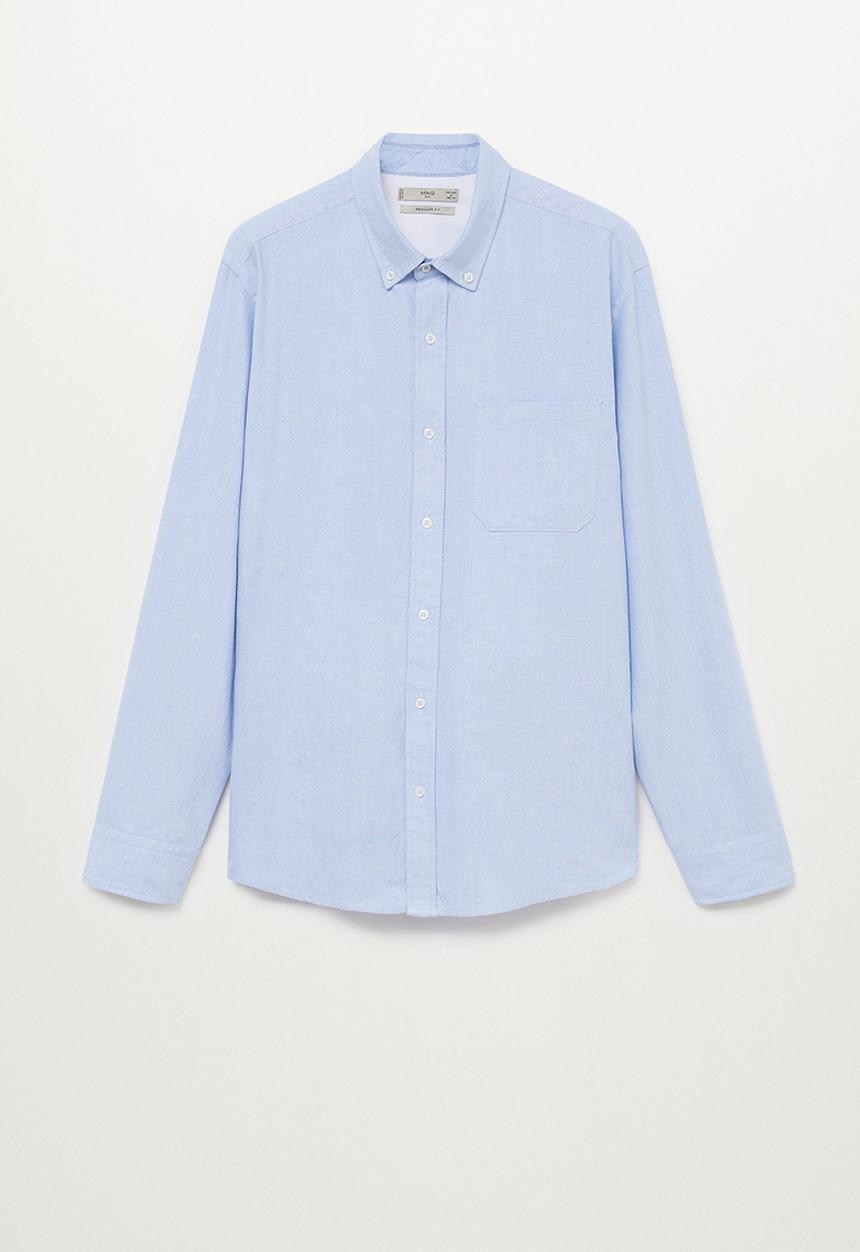 MANGO - Oxford shirt - blue lt