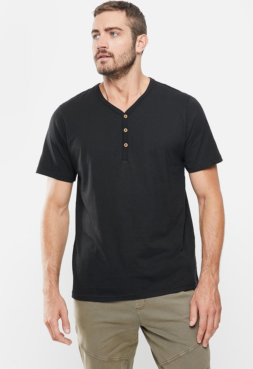 Cotton On - 3 Pack mens essential henley tees - multi 