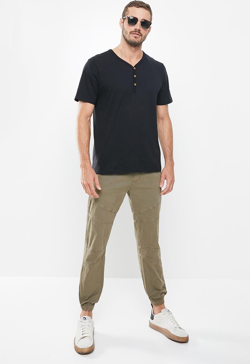 Cotton On - 3 Pack mens essential henley tees - multi 