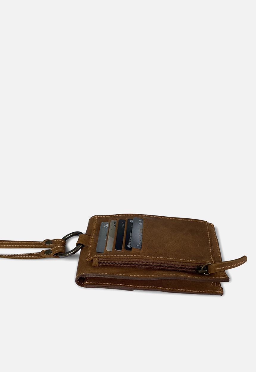 Escape Society - Crossbody travel wallet - toffee