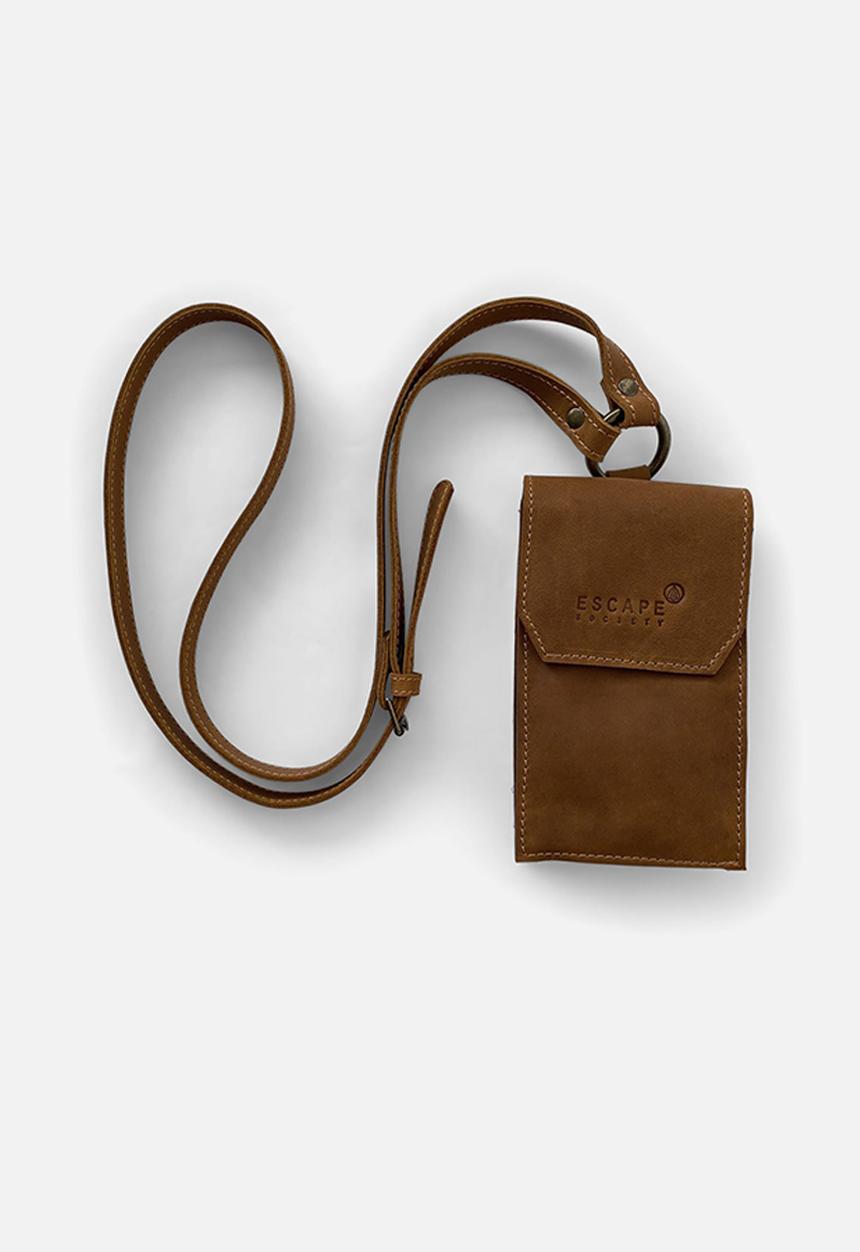 Escape Society - Crossbody travel wallet - toffee