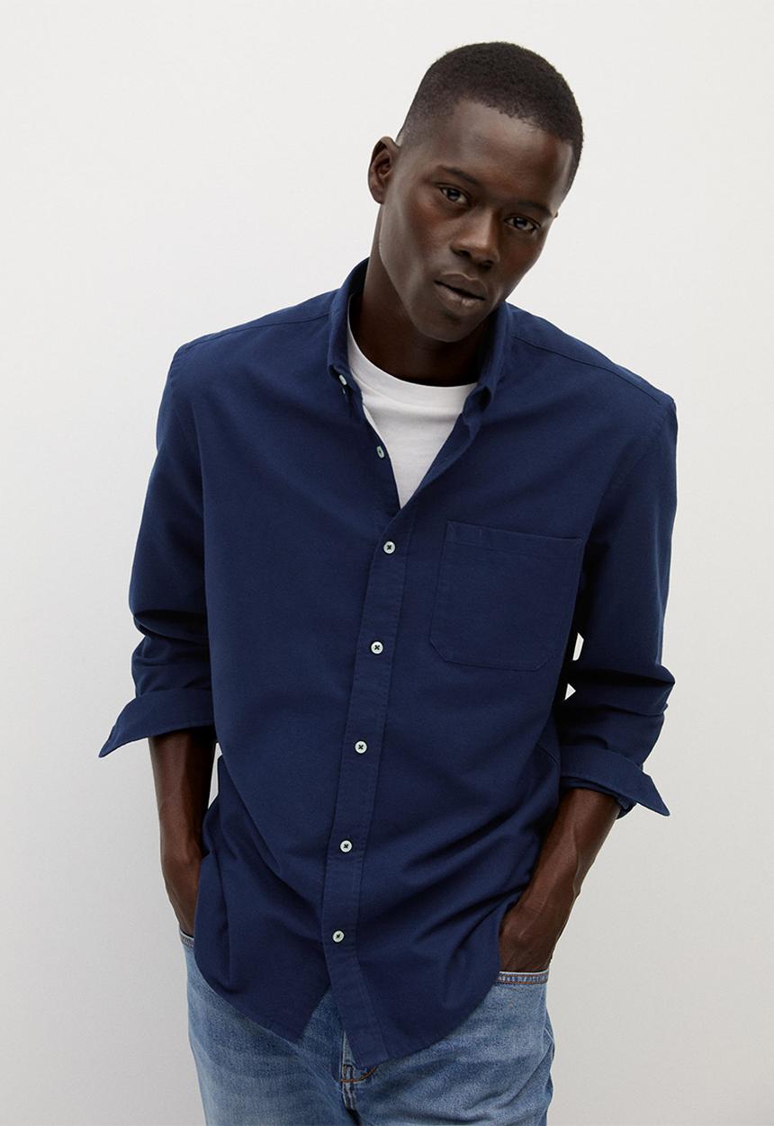 MANGO - Oxford  shirt- navy