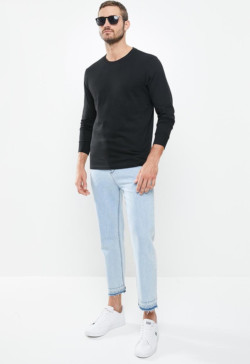 Cotton On - Tbar long sleeve - 2 pack  - black & grey 