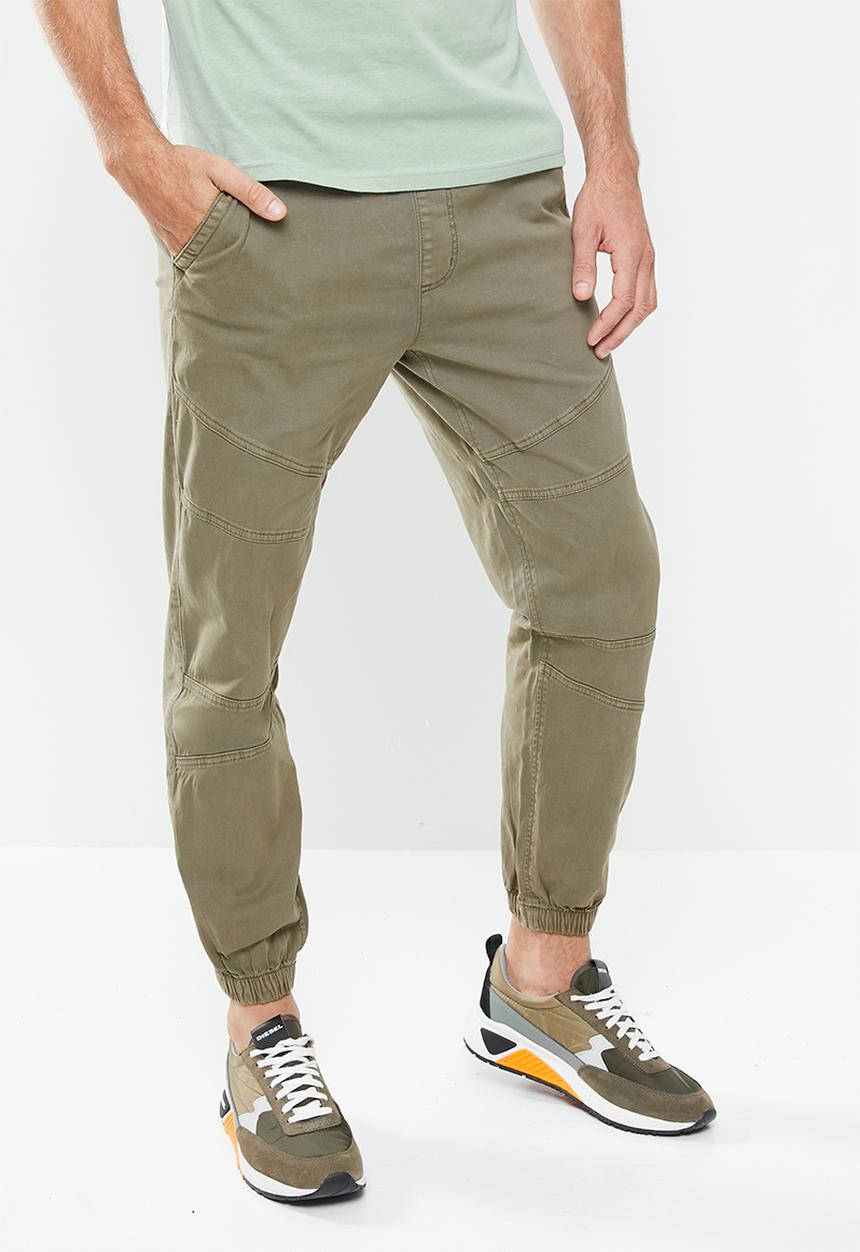 Cotton On - Drake cuffed pant - washed olive