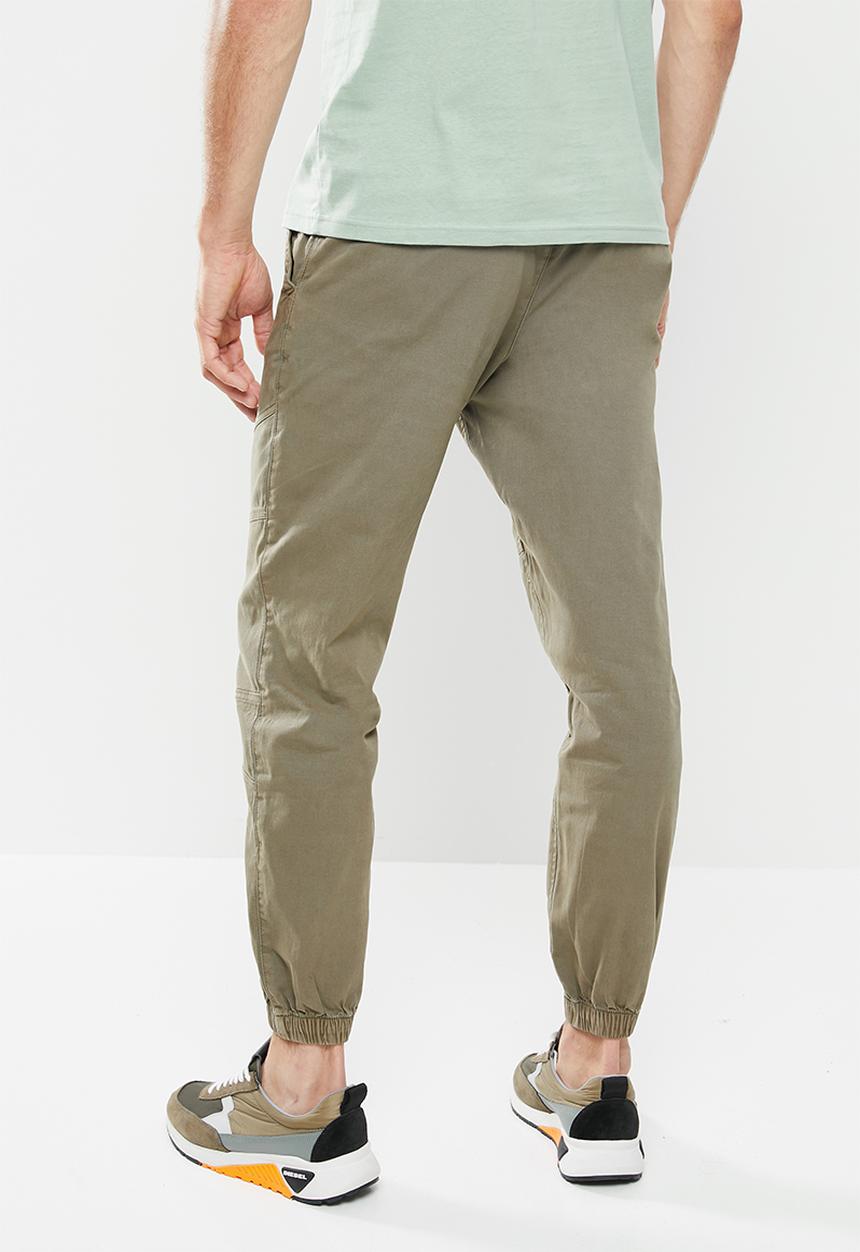 Cotton On - Drake cuffed pant - washed olive