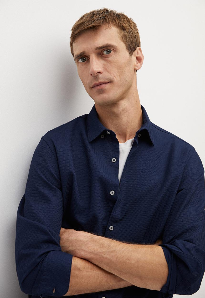 MANGO - Arthur shirt- navy