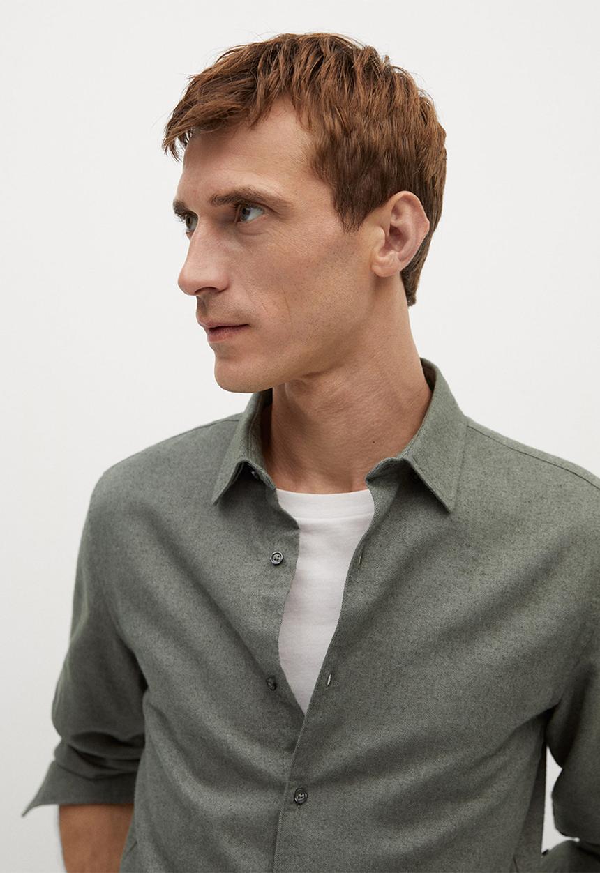 MANGO - Bose shirt - khaki