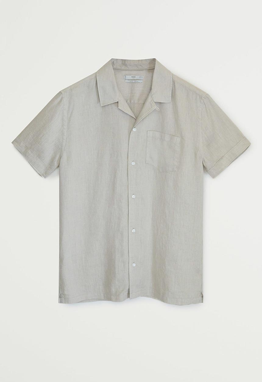 MANGO - Hawai shirt - beige