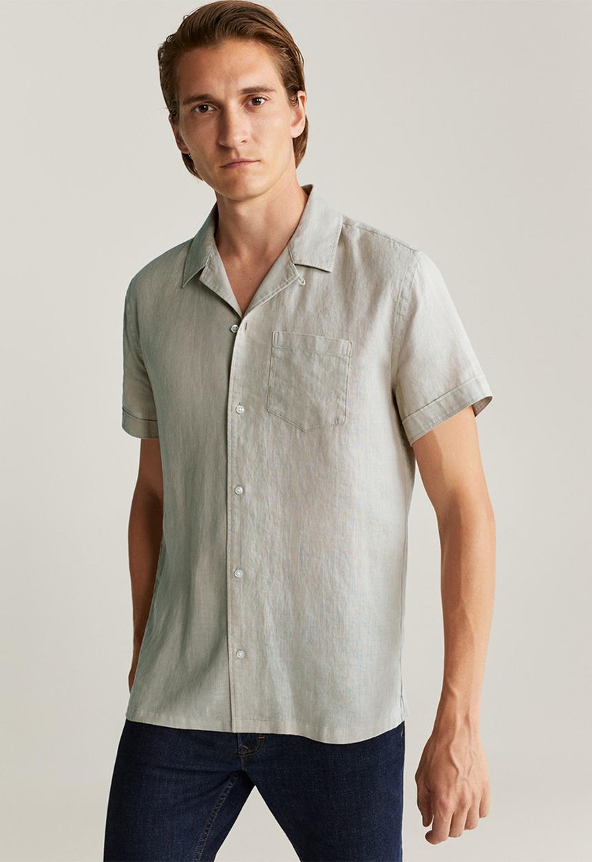 MANGO - Hawai shirt - beige