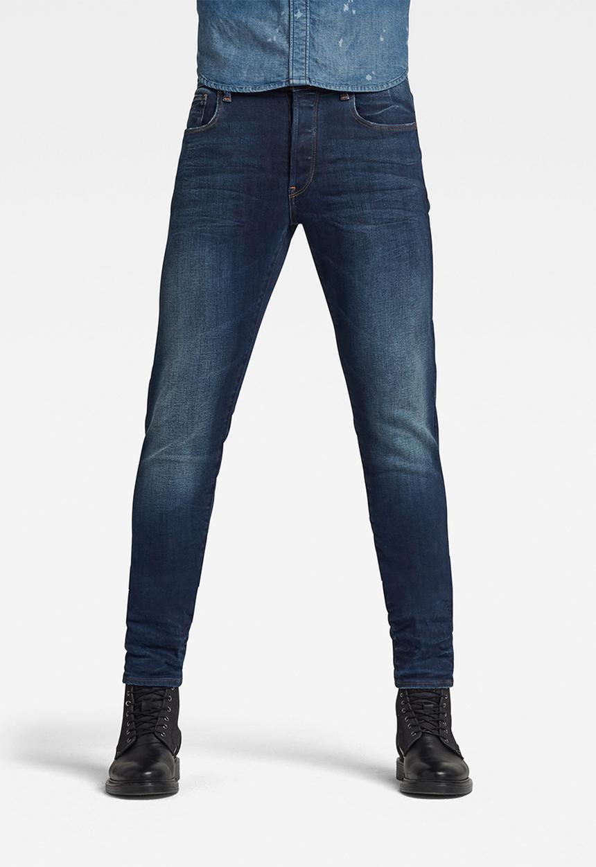 G-STAR - 3301 slim elto pure superstretch jeans - worn in dusk blue