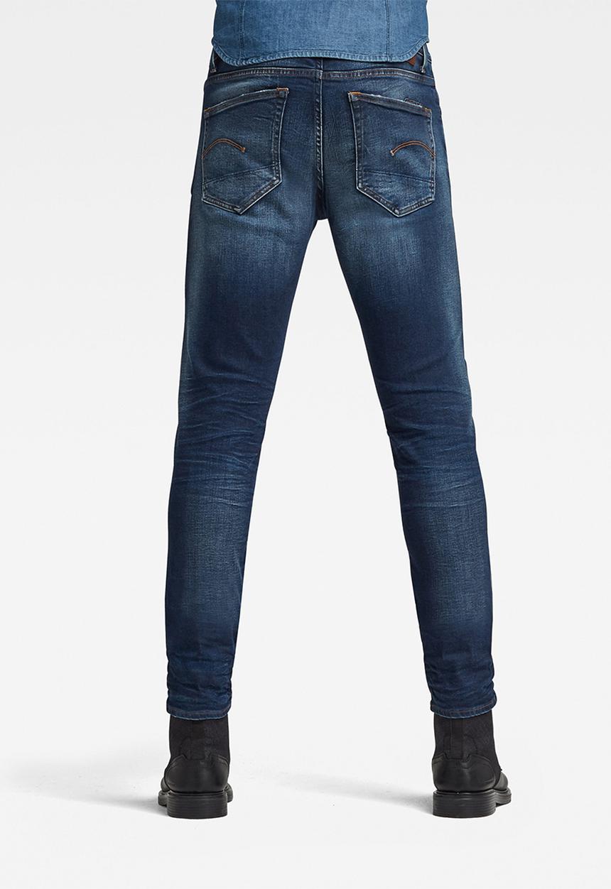 G-STAR - 3301 slim elto pure superstretch jeans - worn in dusk blue