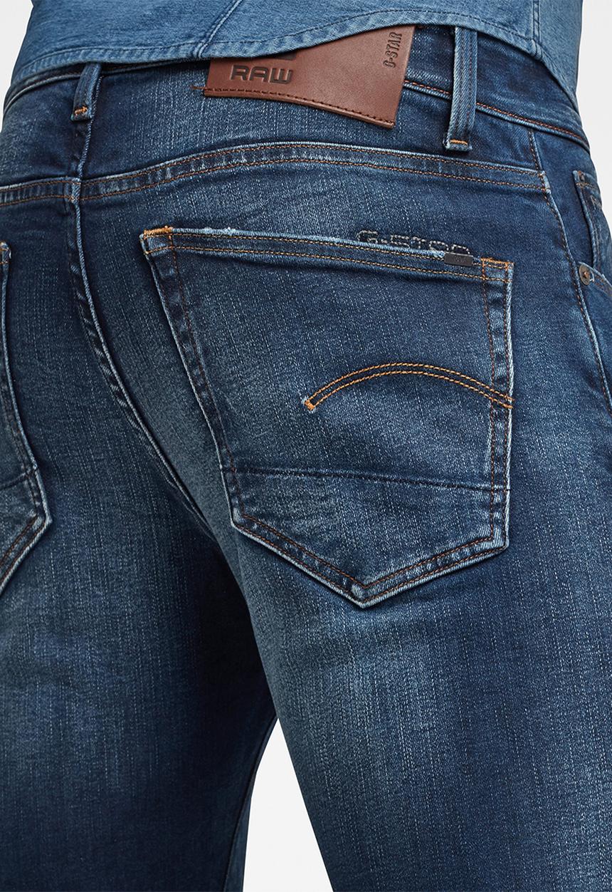 G-STAR - 3301 slim elto pure superstretch jeans - worn in dusk blue