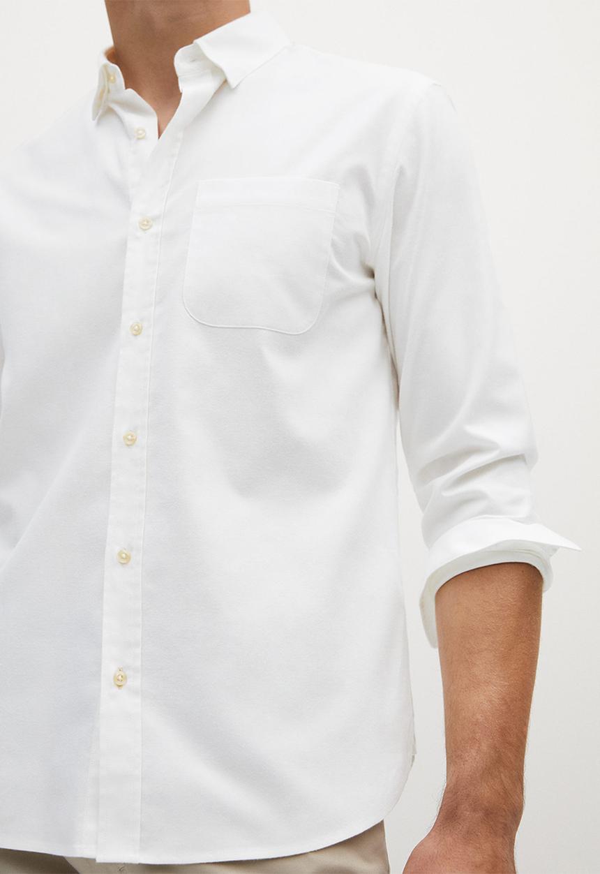 MANGO - Twill shirt - white
