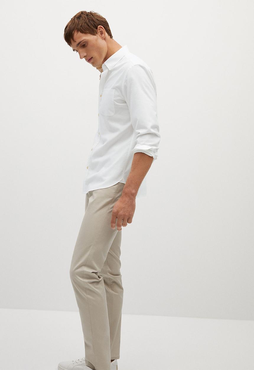 MANGO - Twill shirt - white