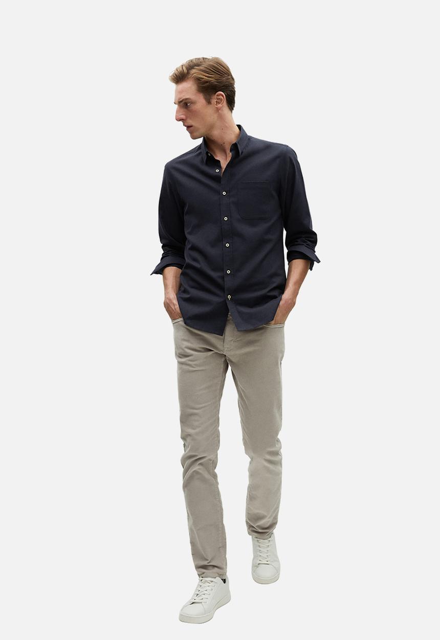 MANGO - Twill shirt - navy