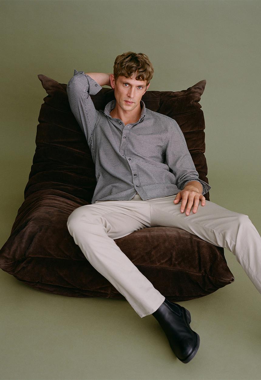 MANGO - Barna trousers - lt beige