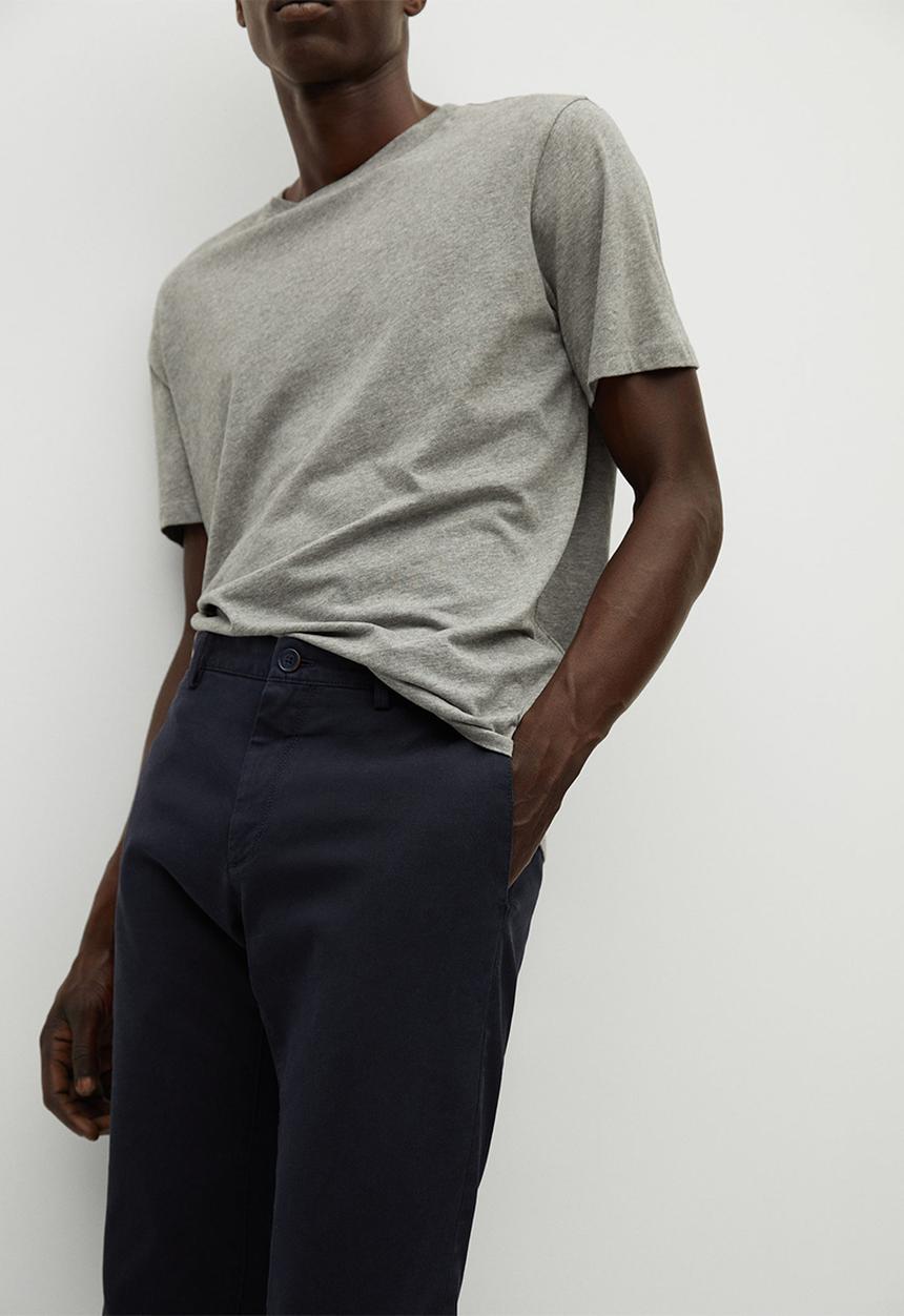 MANGO - Barna trousers - navy