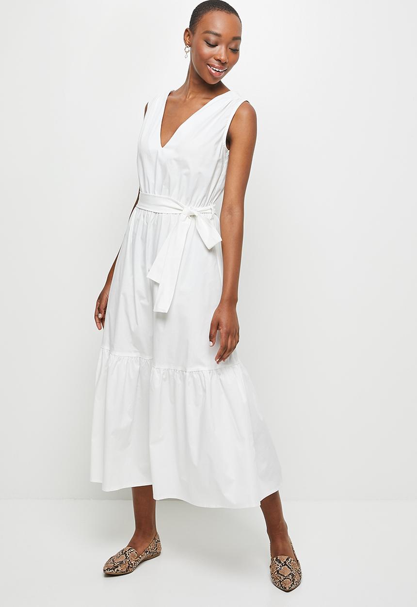 edit - Poplin maxi dress - white
