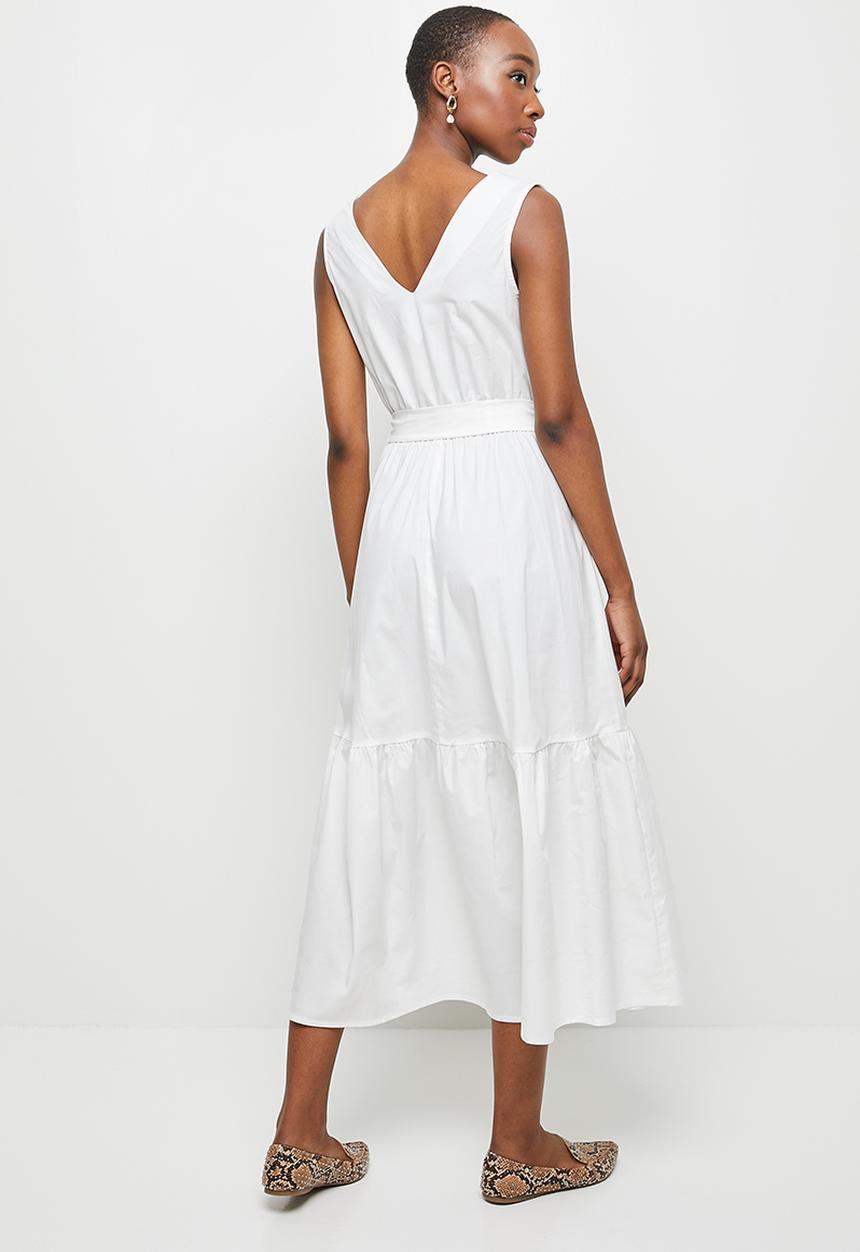 edit - Poplin maxi dress - white