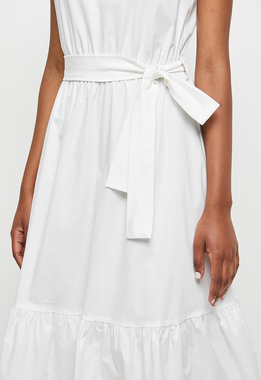 edit - Poplin maxi dress - white