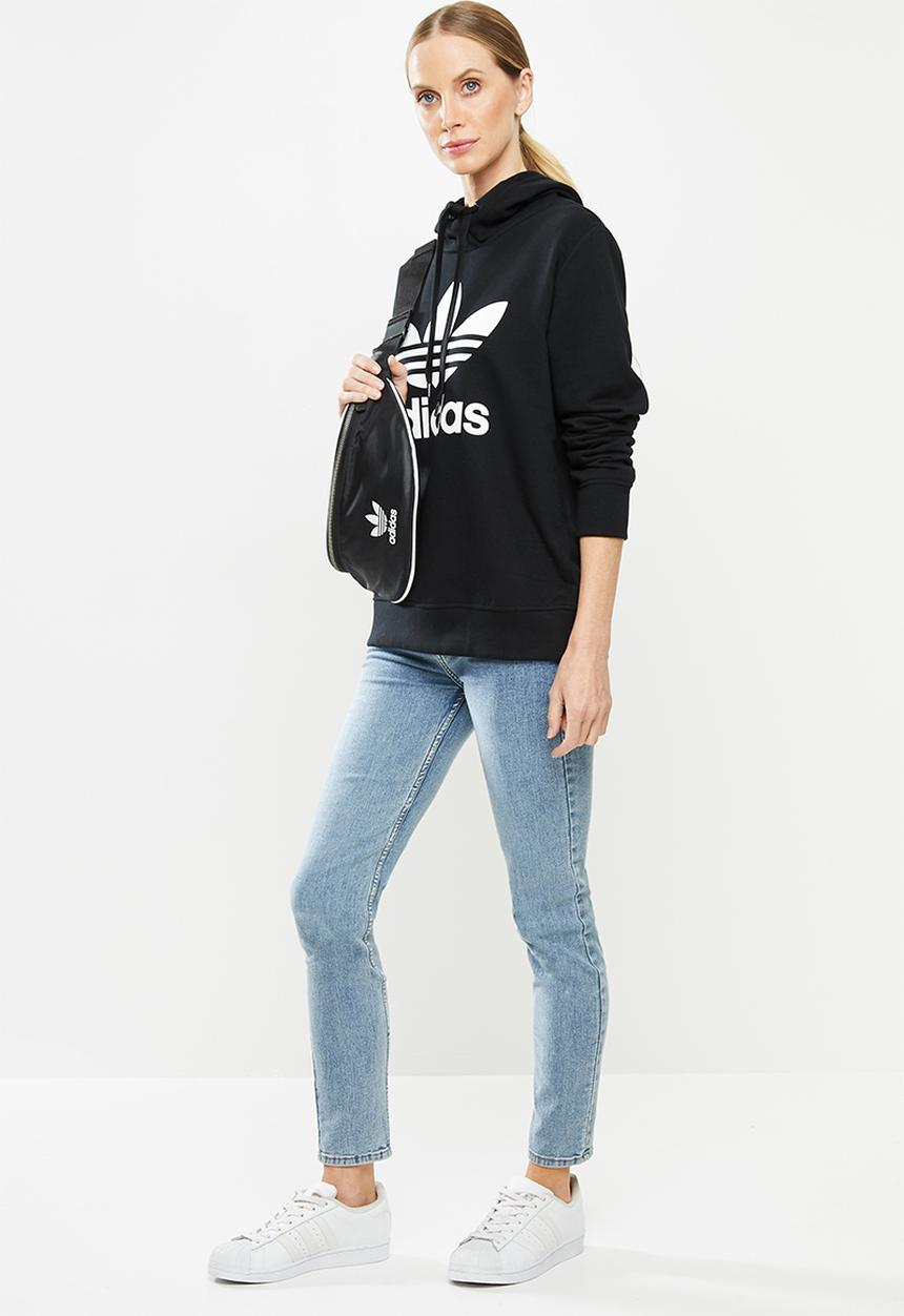 adidas Originals - Trefoil hoodie - black & white