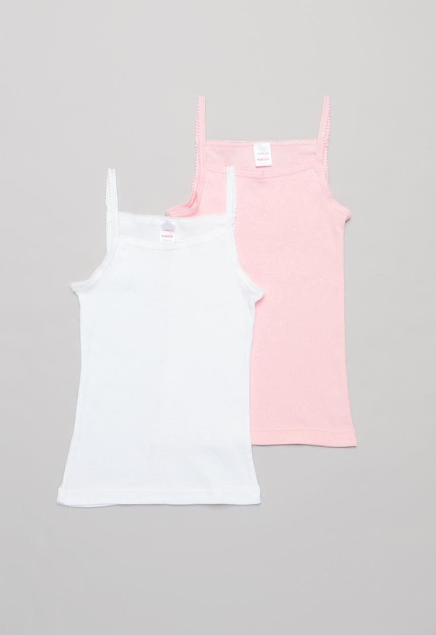 Pop Candy - Sleeveless vest - pink & white