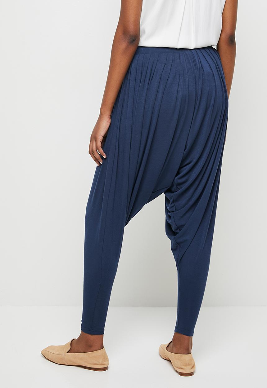edit - High waisted cuffed harem - navy