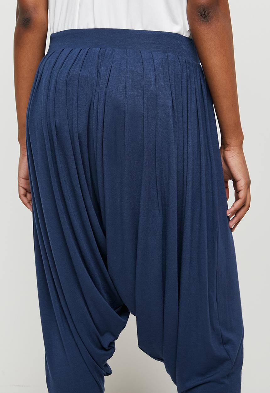 edit - High waisted cuffed harem - navy