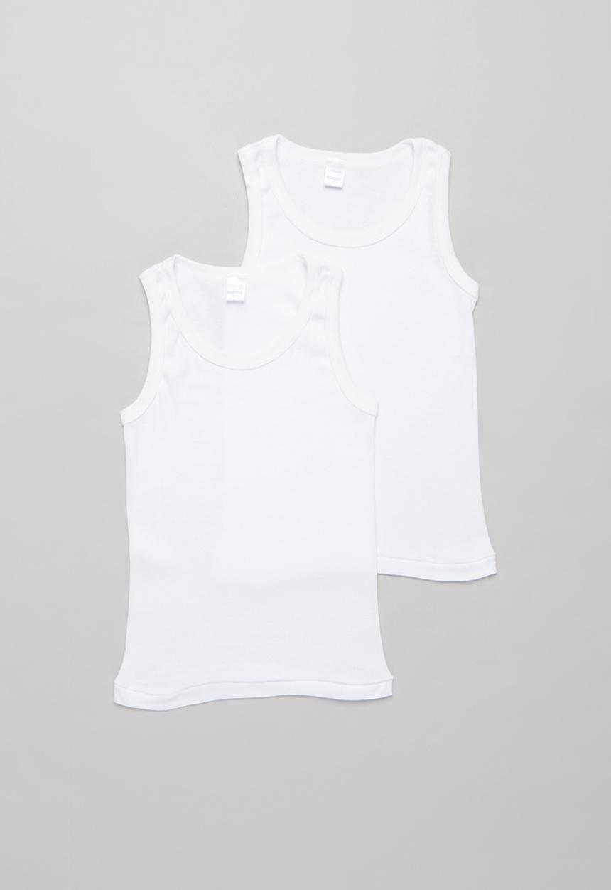 Pop Candy - 2 Pack sleeveless vests - white