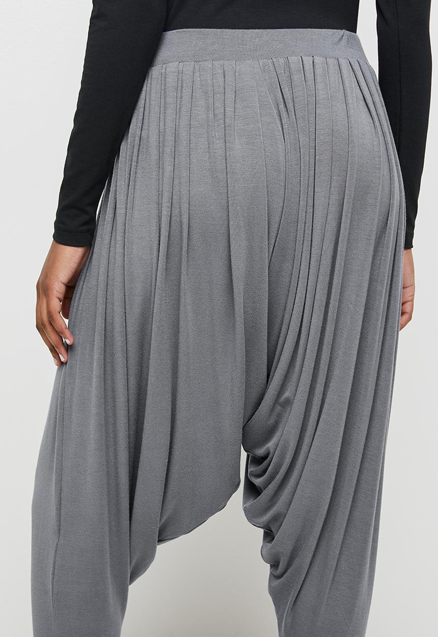 edit - High waisted cuffed harem - grey 