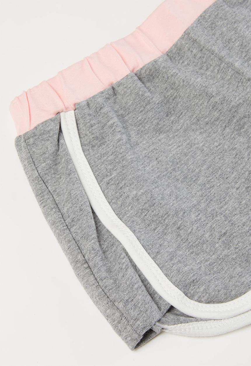 Pop Candy - Girls dreams tee & shorts set - pink & grey