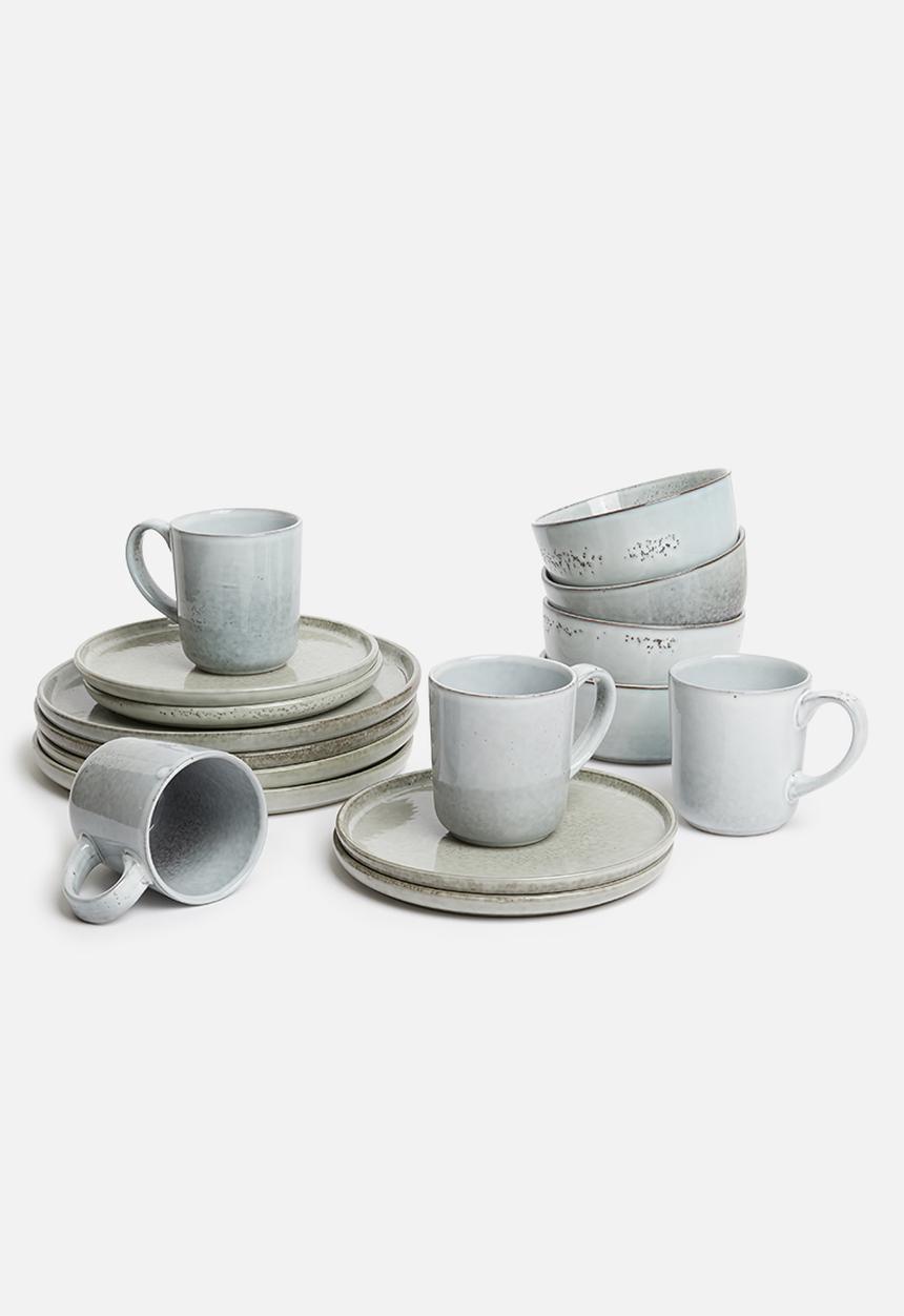 Sixth Floor - Brisa dinner plate set of 4 - stone