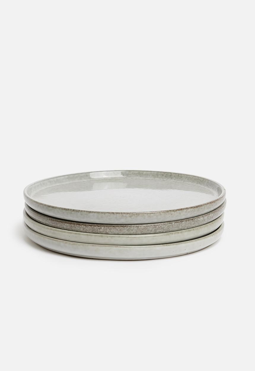 Sixth Floor - Brisa dinner plate set of 4 - stone