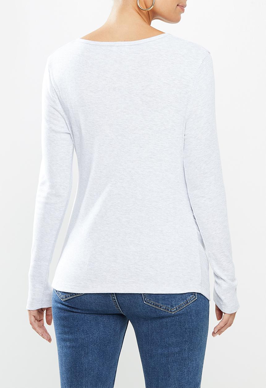 Cotton On - Maternity henley long sleeve top - silver marle