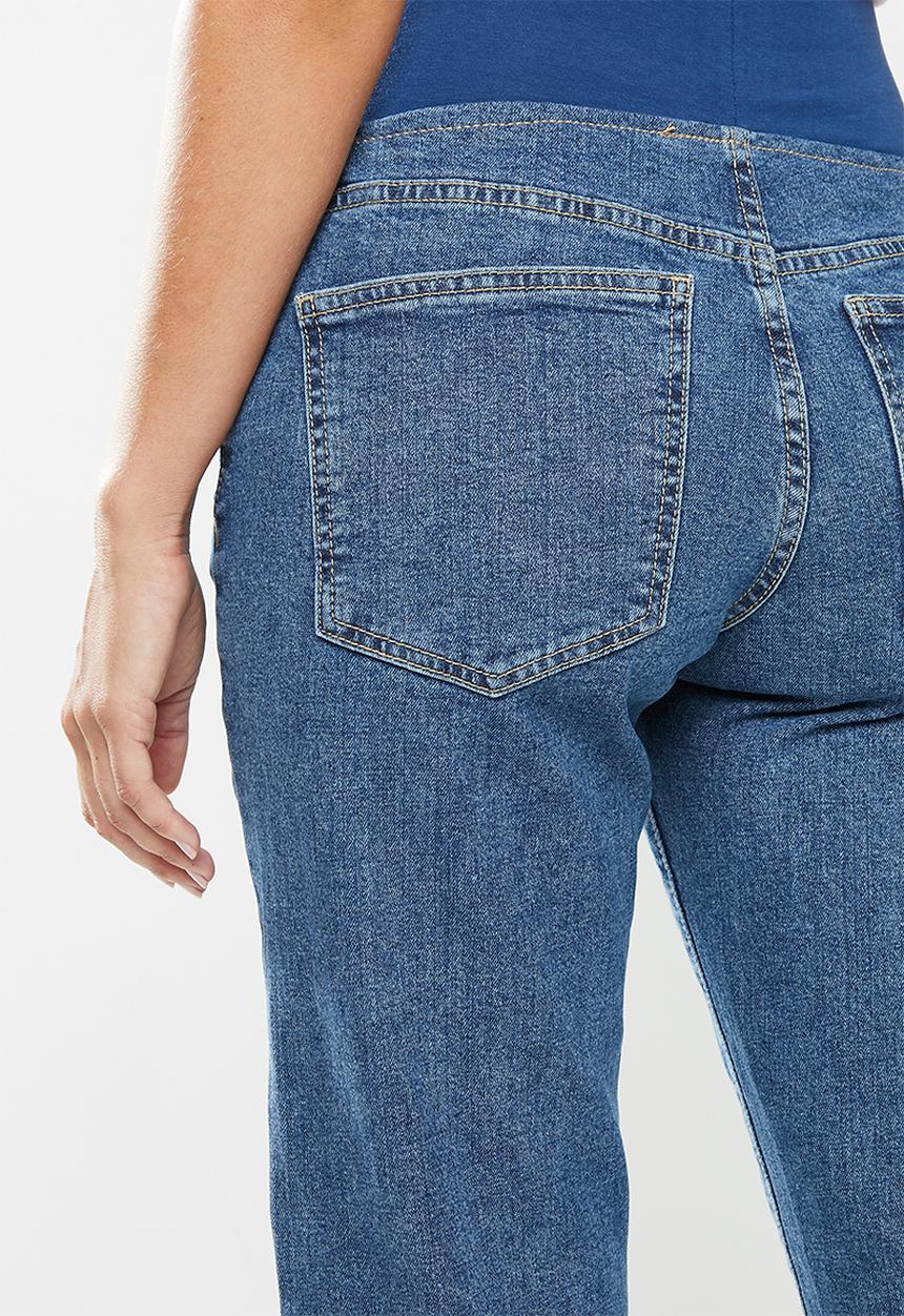 Cotton On - Maternity stretch mom jean - coogee blue