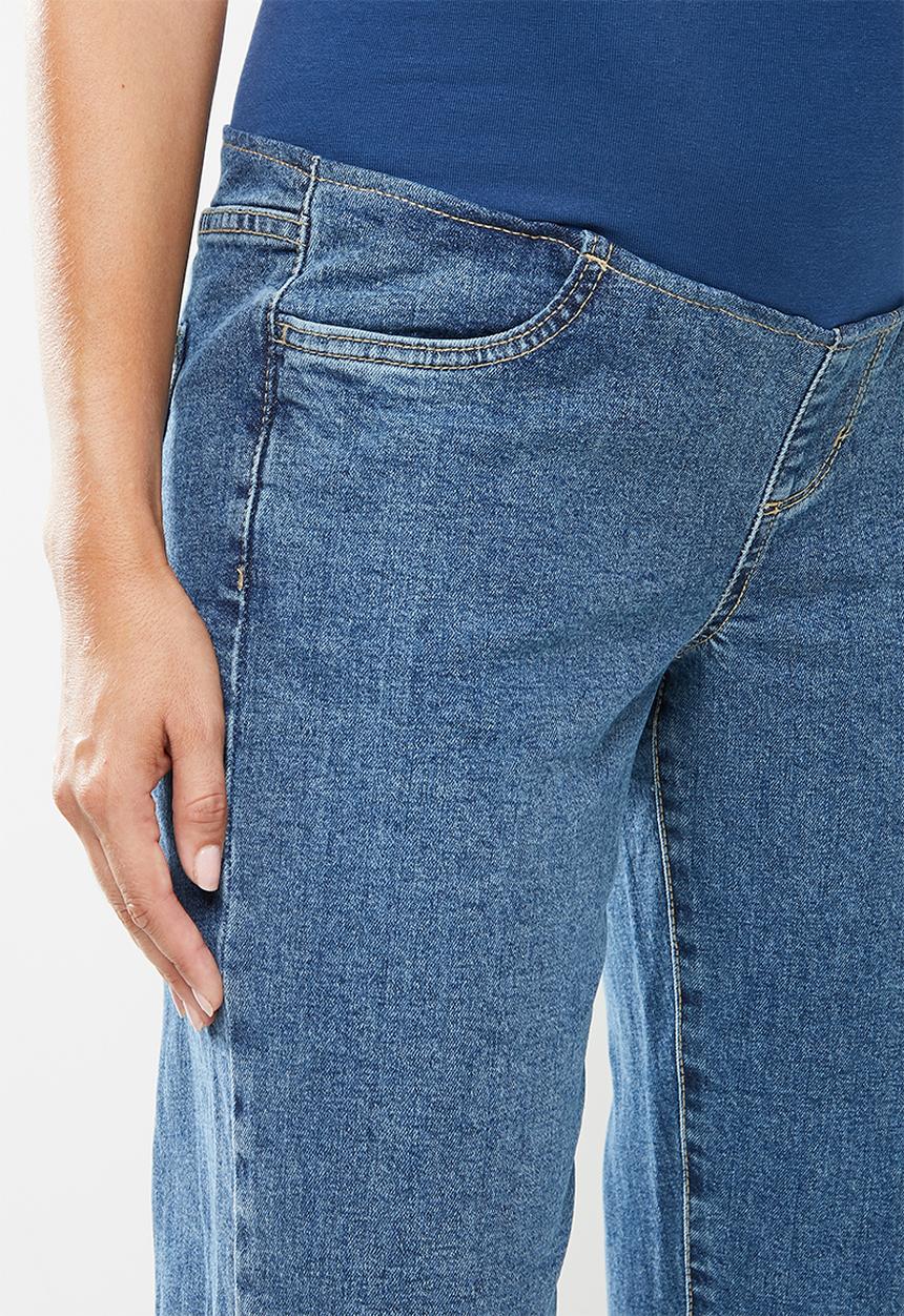 Cotton On - Maternity stretch mom jean - coogee blue