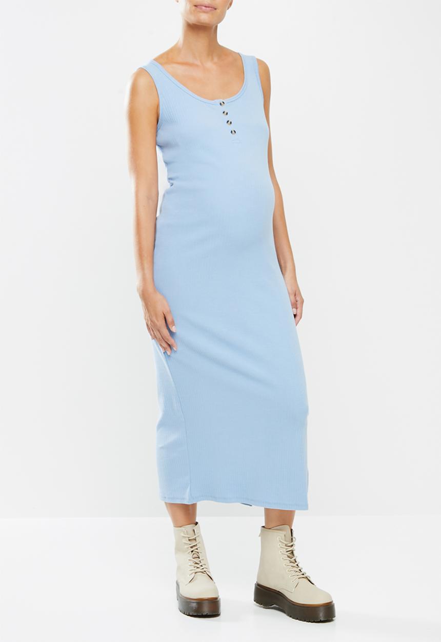 Cotton On - Maternity henley maxi dress - dusk blue