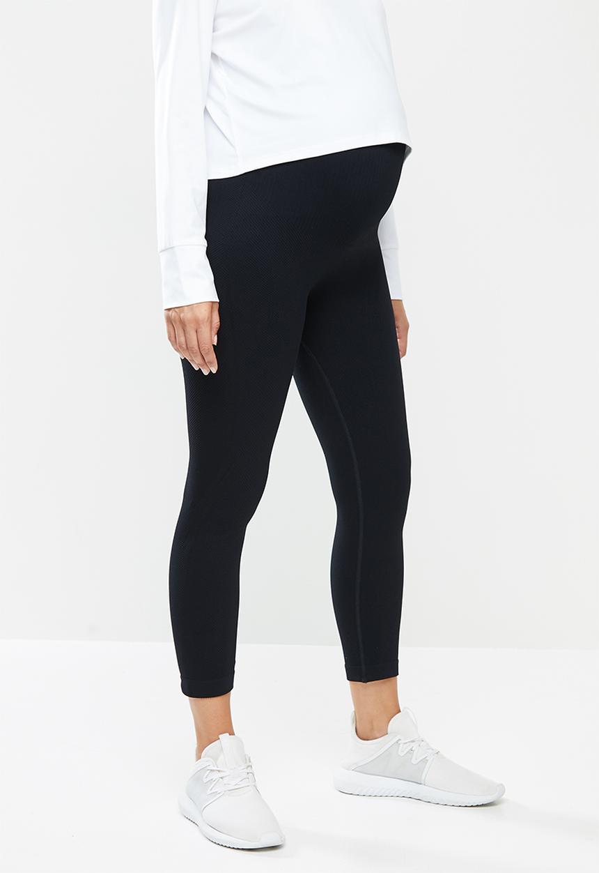 Cotton On - Maternity lifestyle seamless rib 7/8 tight - black
